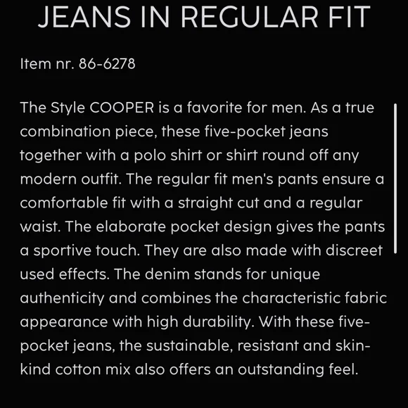BRAX Feel Good Men's (32x34) Cooper Denim Regular Fit Straight Leg Jeans‎ #632 - Picture 2 of 14